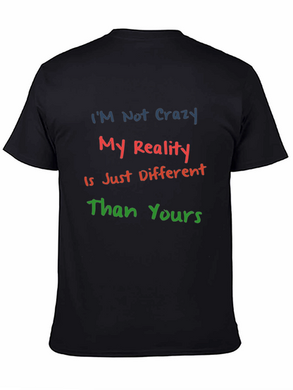 Crazy Reality Graphic Tee - Black