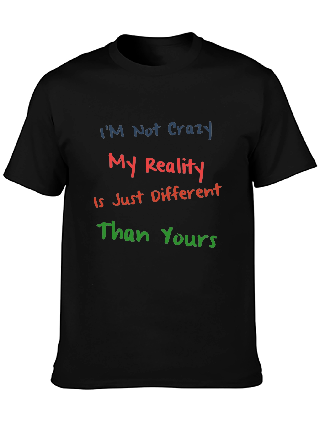 Crazy Reality Graphic Tee - Black