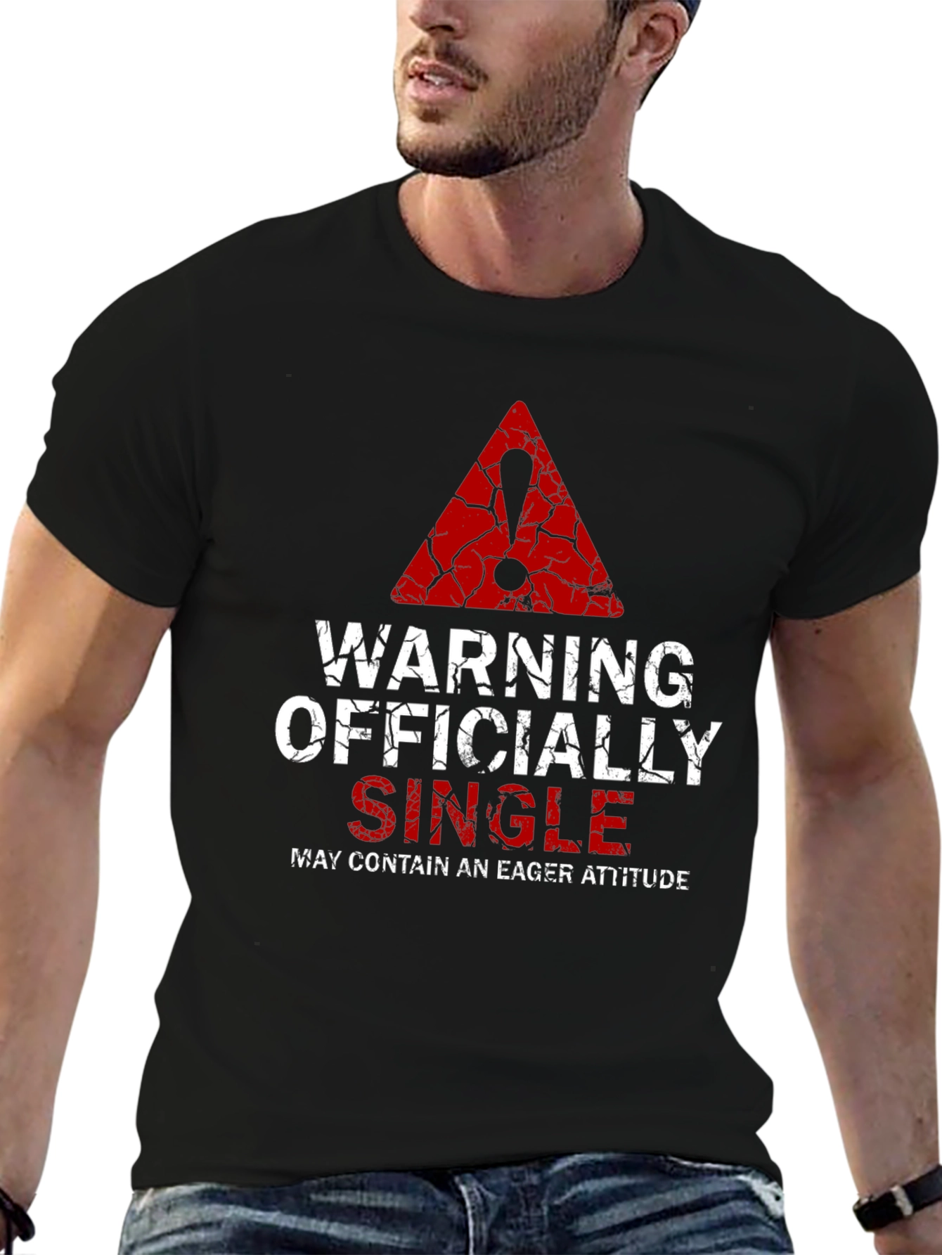 Warning Officially Single Mens T-Shirt