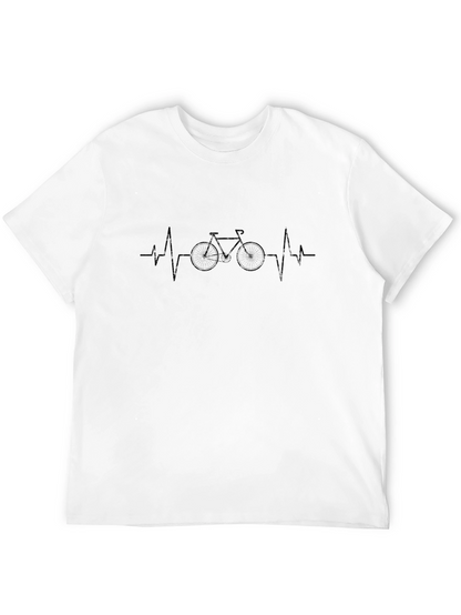 Cycling Heartbeat T-Shirt - Black