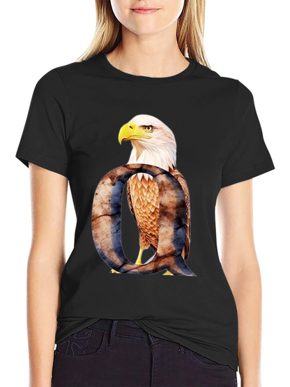 Eagle Letter Q Graphic T-Shirt