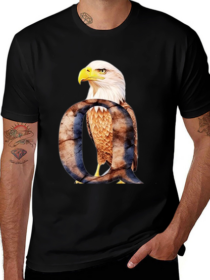 Eagle Letter Q Graphic T-Shirt