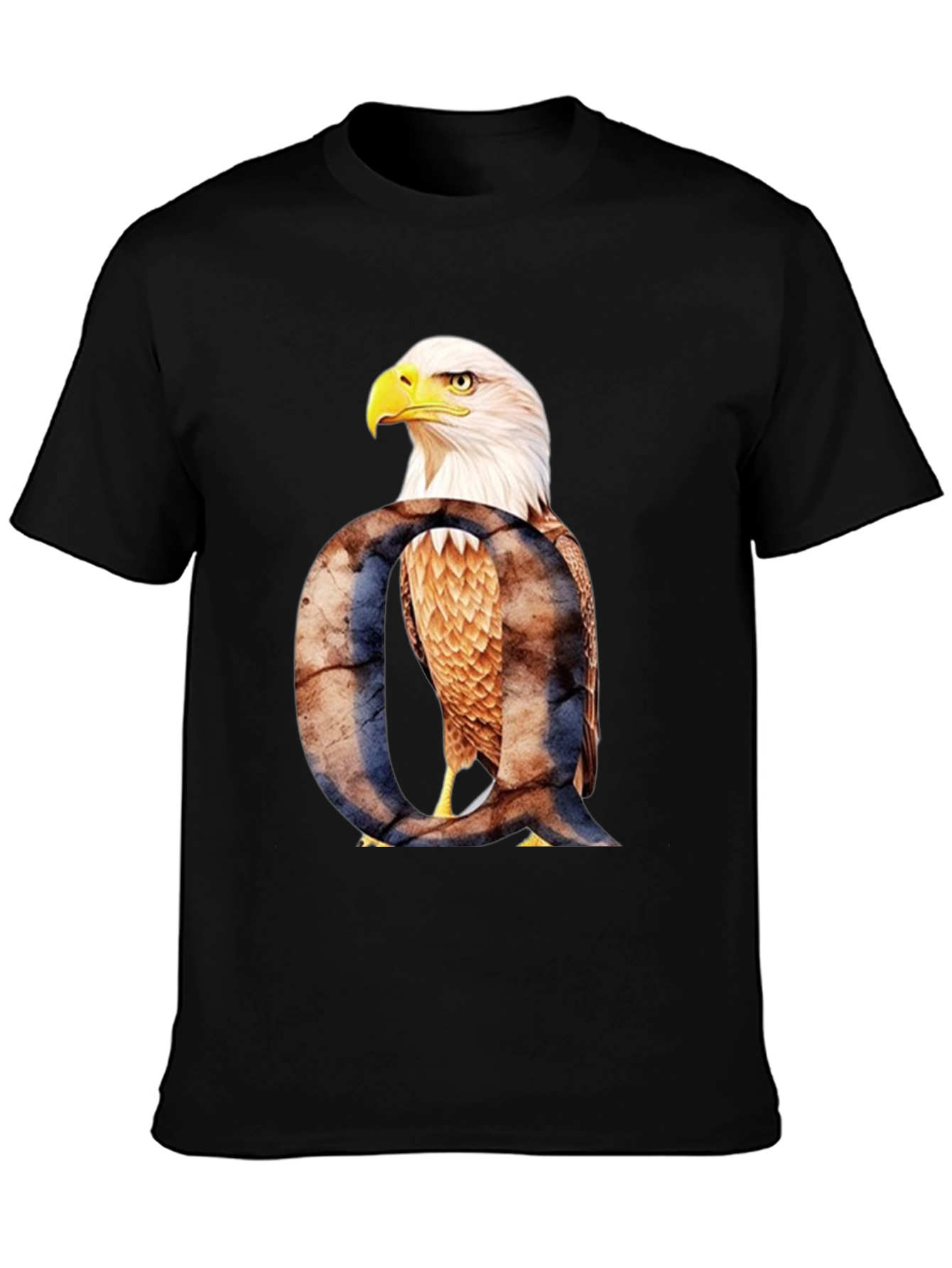 Eagle Letter Q Graphic T-Shirt