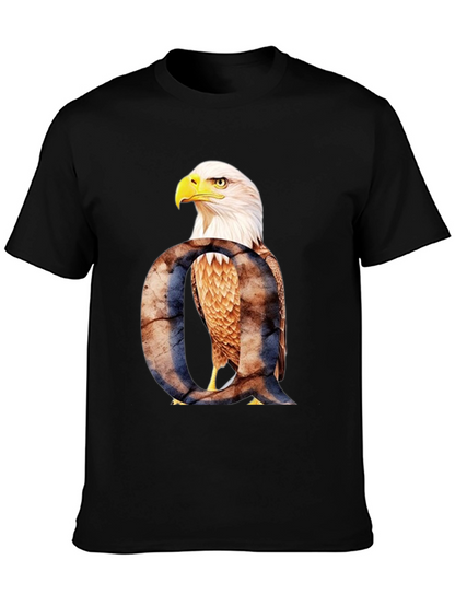 Eagle Letter Q Graphic T-Shirt