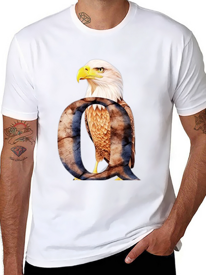 Eagle Letter Q Graphic T-Shirt