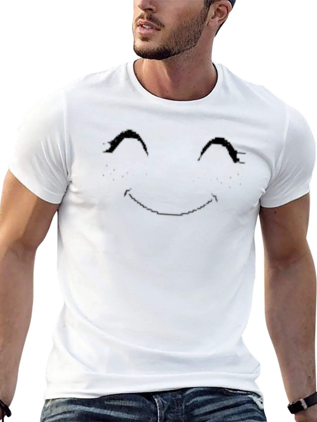 Smiley Face Mens Black T-Shirt