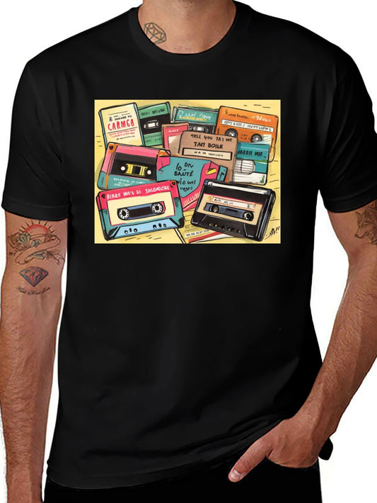 Retro Cassette Tape T-Shirt - Vintage Music Lover Tee