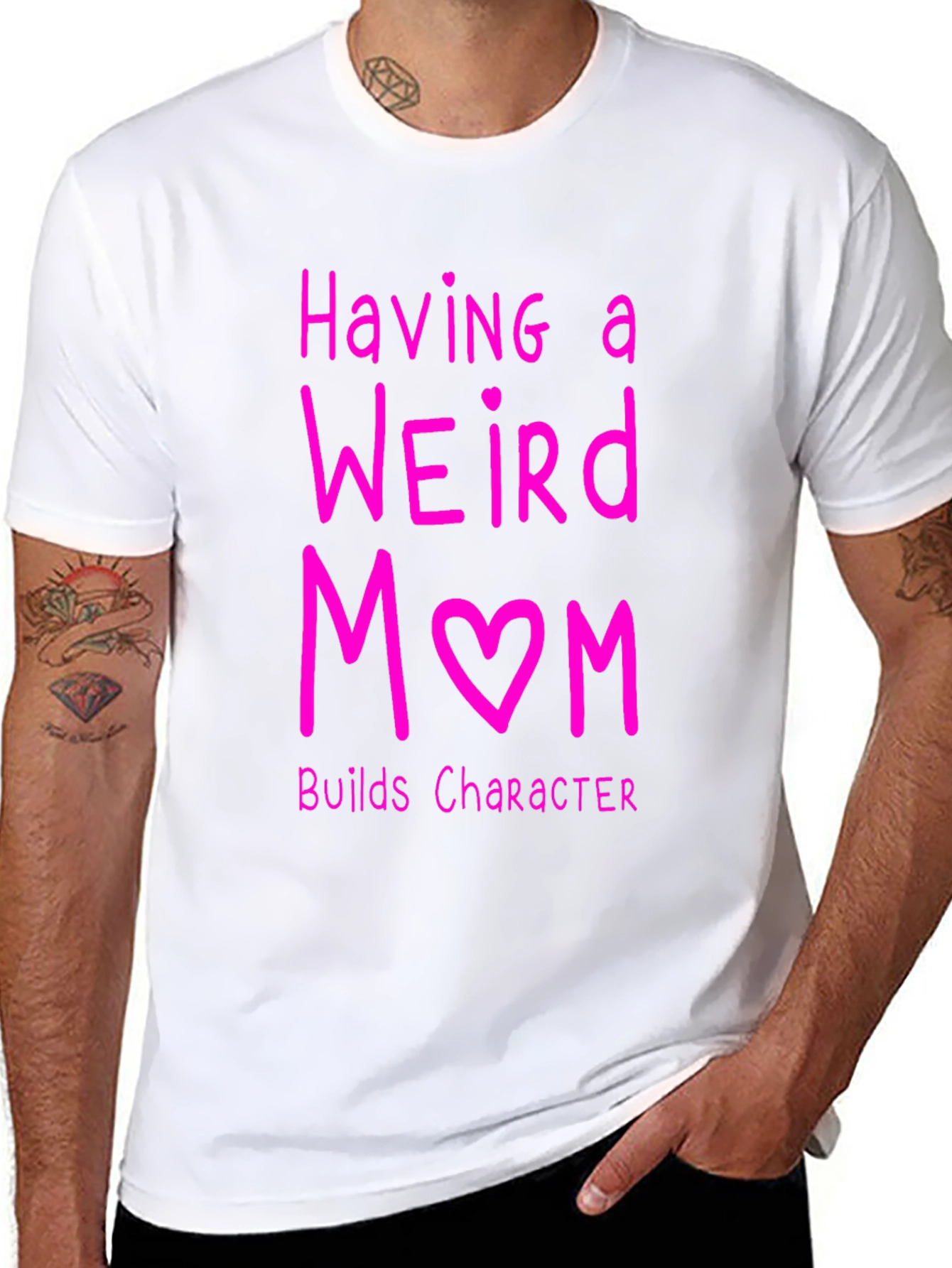 Funny Weird Mom T-Shirt - Builds Character