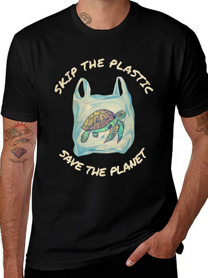 Eco-Friendly Turtle Tee: Skip Plastic Save the Planet