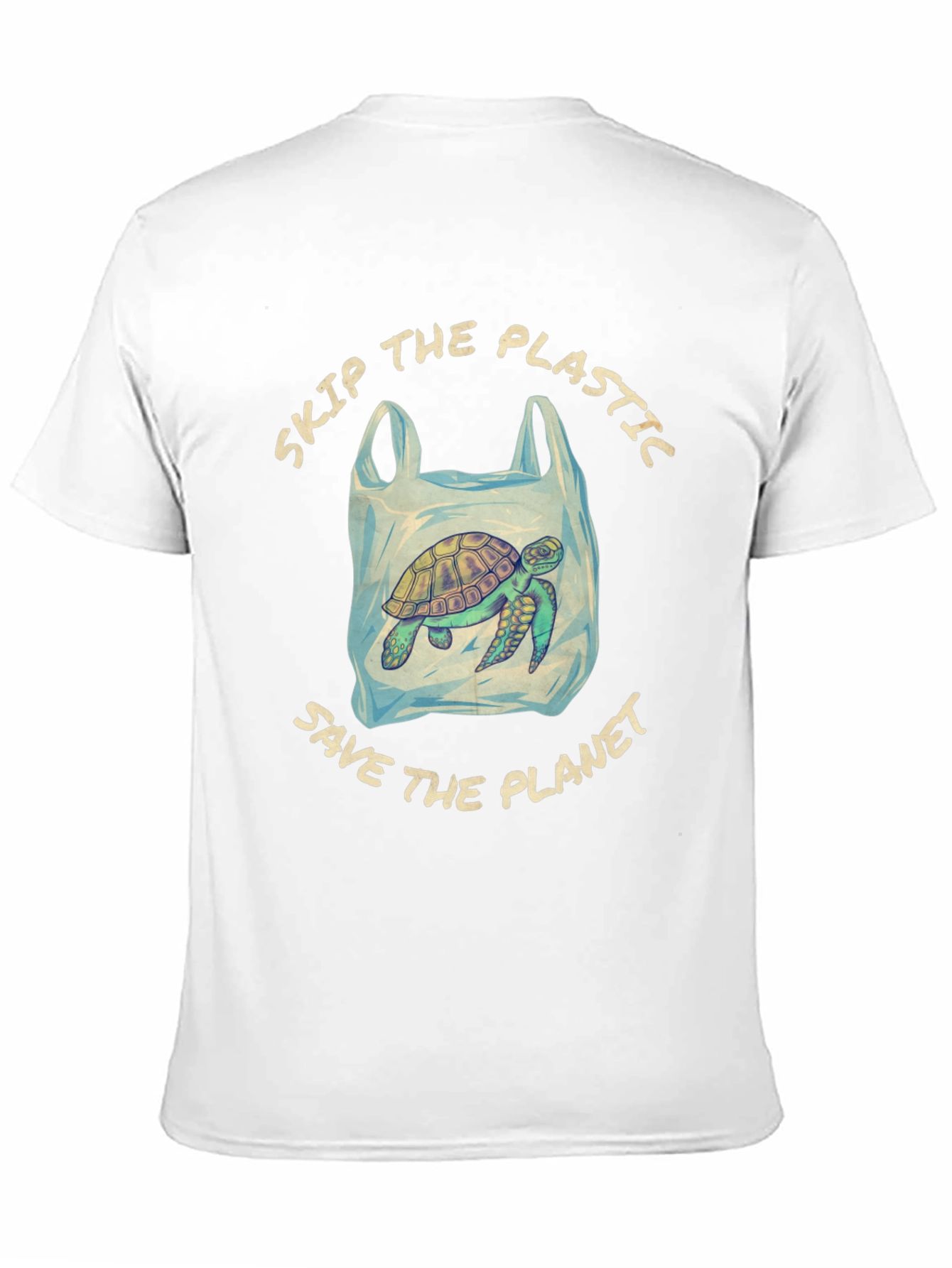 Eco-Friendly Turtle Tee: Skip Plastic Save the Planet