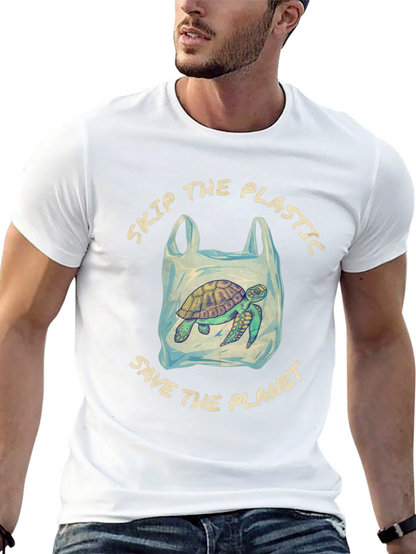Eco-Friendly Turtle Tee: Skip Plastic Save the Planet