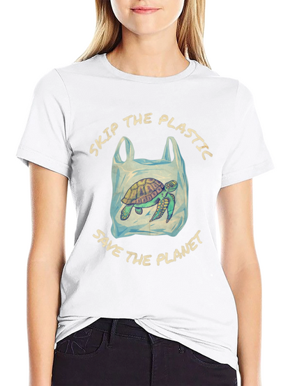 Eco-Friendly Turtle Tee: Skip Plastic Save the Planet