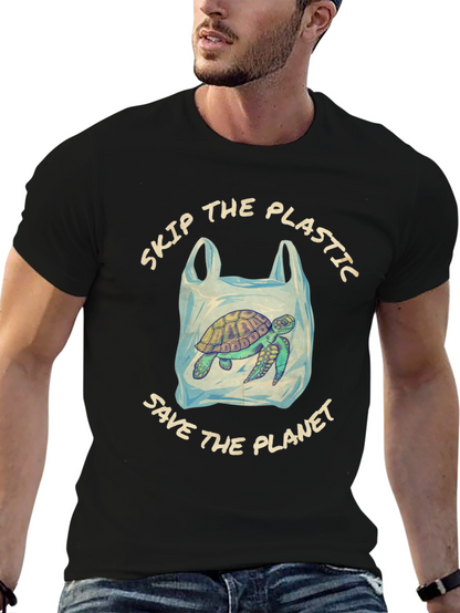 Eco-Friendly Turtle Tee: Skip Plastic Save the Planet