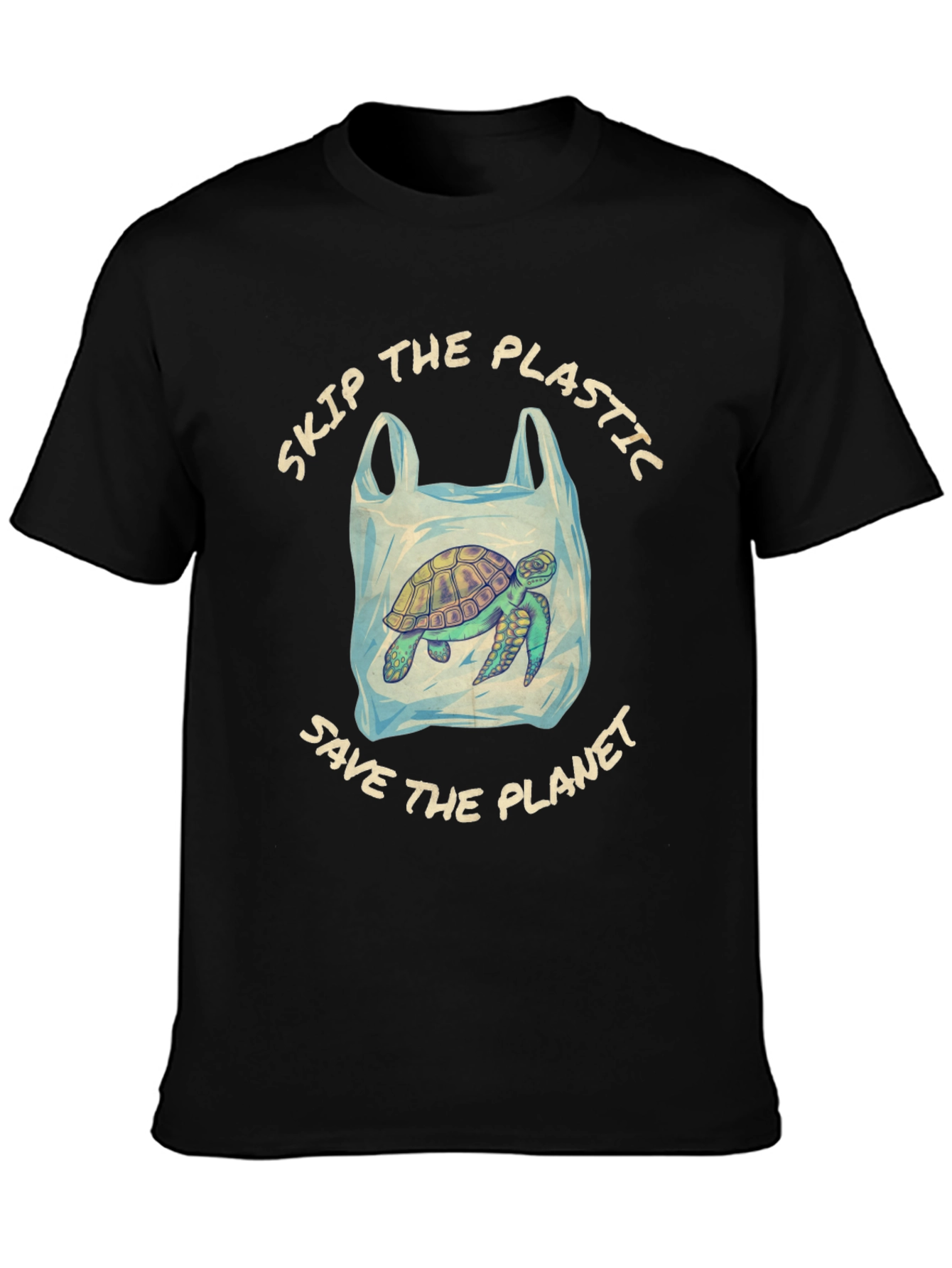 Eco-Friendly Turtle Tee: Skip Plastic Save the Planet