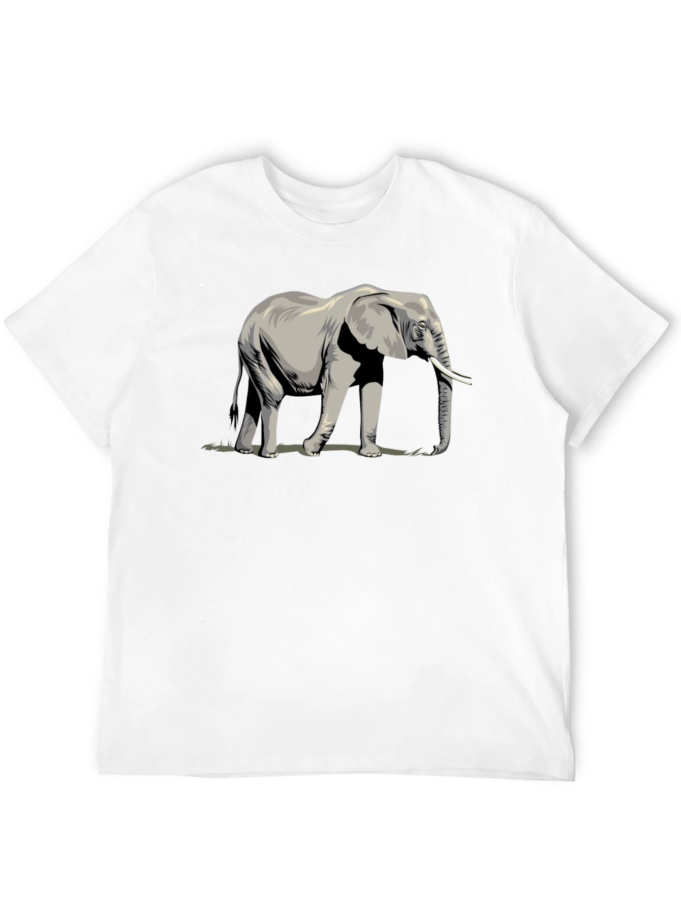 Elephant Graphic Tee - Black Casual T-Shirt
