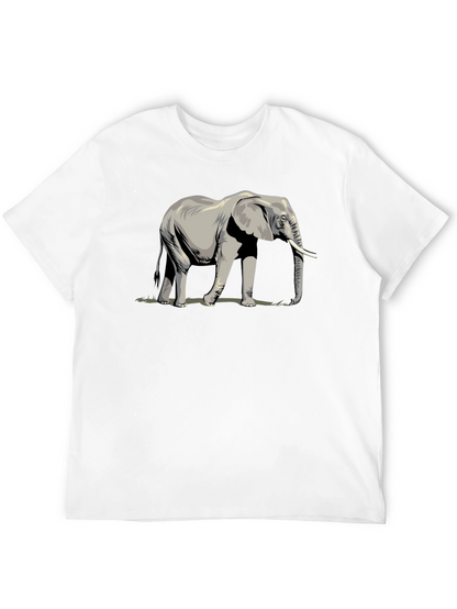 Elephant Graphic Tee - Black Casual T-Shirt