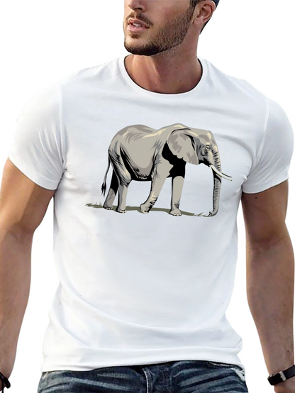 Elephant Graphic Tee - Black Casual T-Shirt