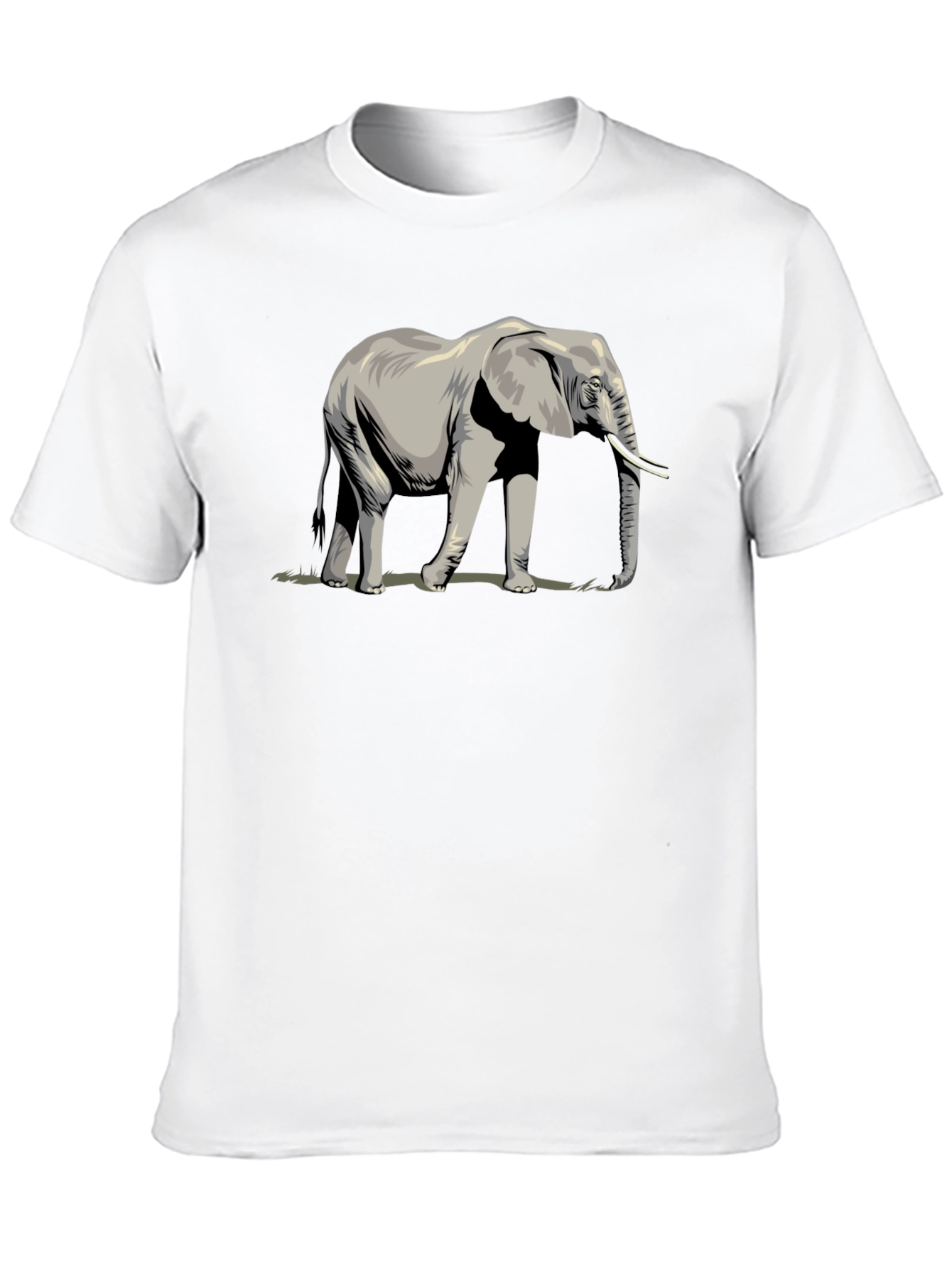 Elephant Graphic Tee - Black Casual T-Shirt