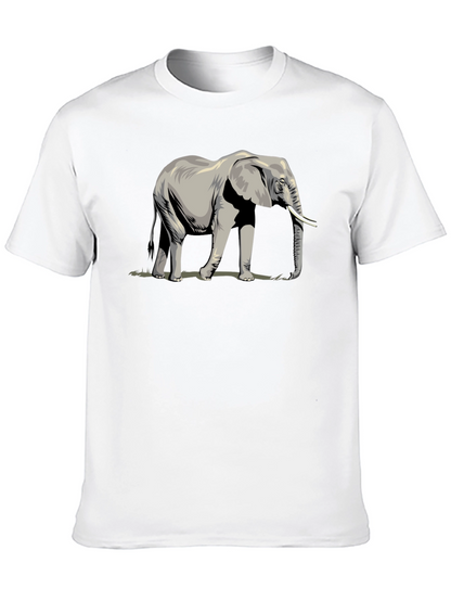 Elephant Graphic Tee - Black Casual T-Shirt