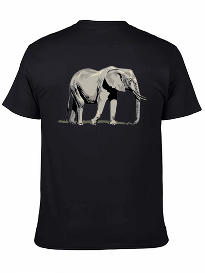 Elephant Graphic Tee - Black Casual T-Shirt
