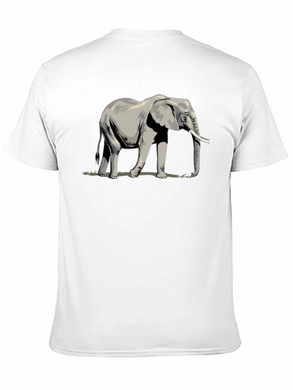 Elephant Graphic Tee - Black Casual T-Shirt