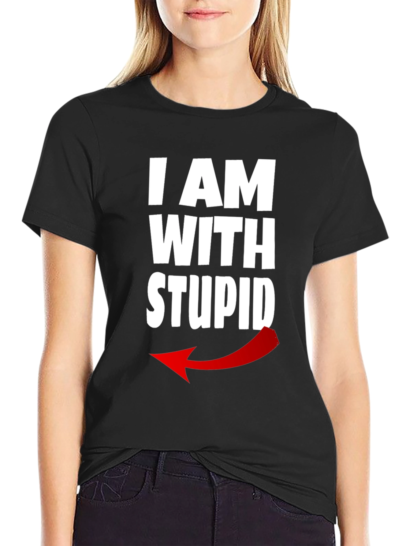 I AM WITH STUPID Graphic T-Shirt
