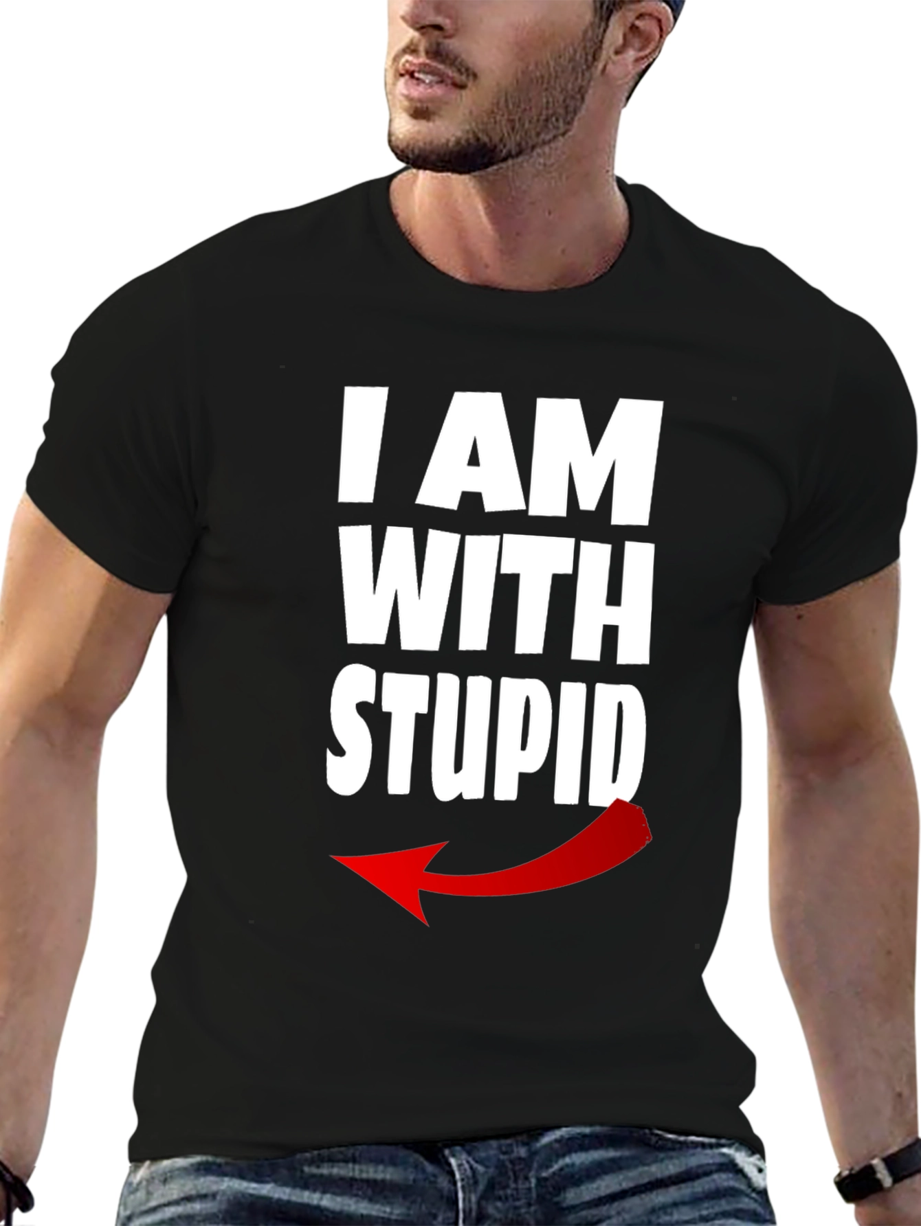 I AM WITH STUPID Graphic T-Shirt
