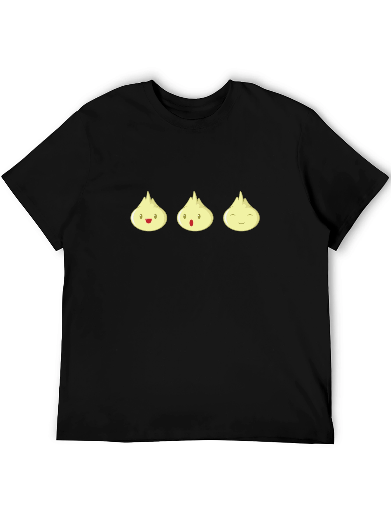 Cute Dumpling Graphic Tee - Black T-Shirt