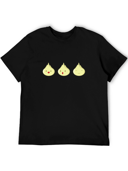 Cute Dumpling Graphic Tee - Black T-Shirt
