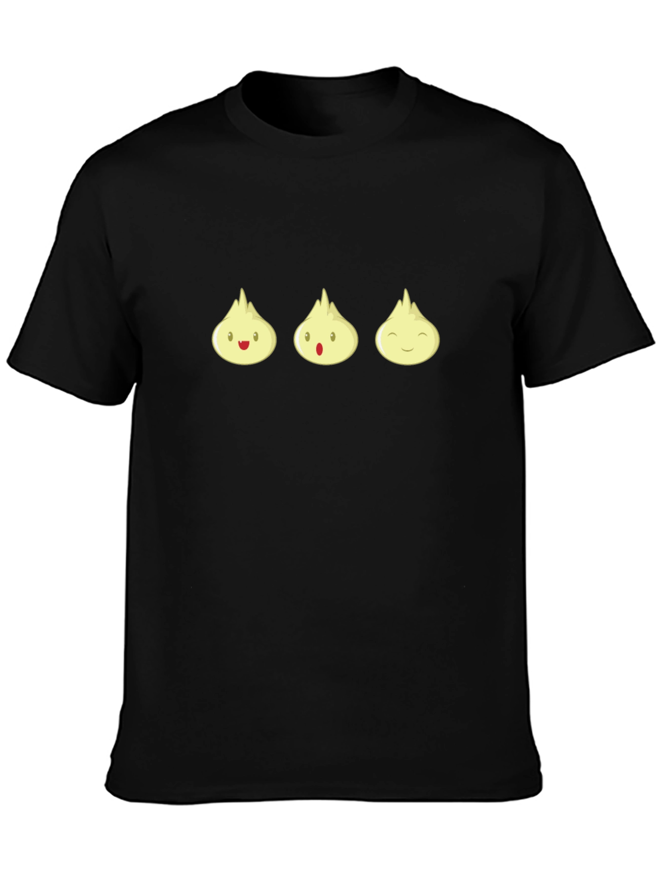Cute Dumpling Graphic Tee - Black T-Shirt