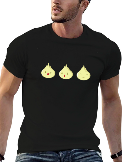 Cute Dumpling Graphic Tee - Black T-Shirt