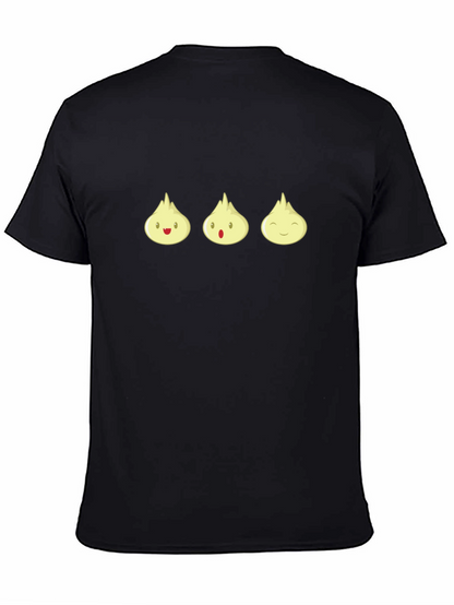 Cute Dumpling Graphic Tee - Black T-Shirt