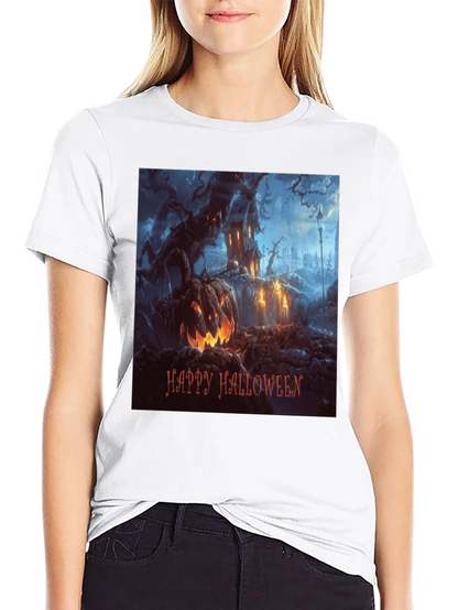 Happy Halloween T-Shirt Spooky Pumpkin Design