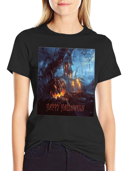 Happy Halloween T-Shirt Spooky Pumpkin Design