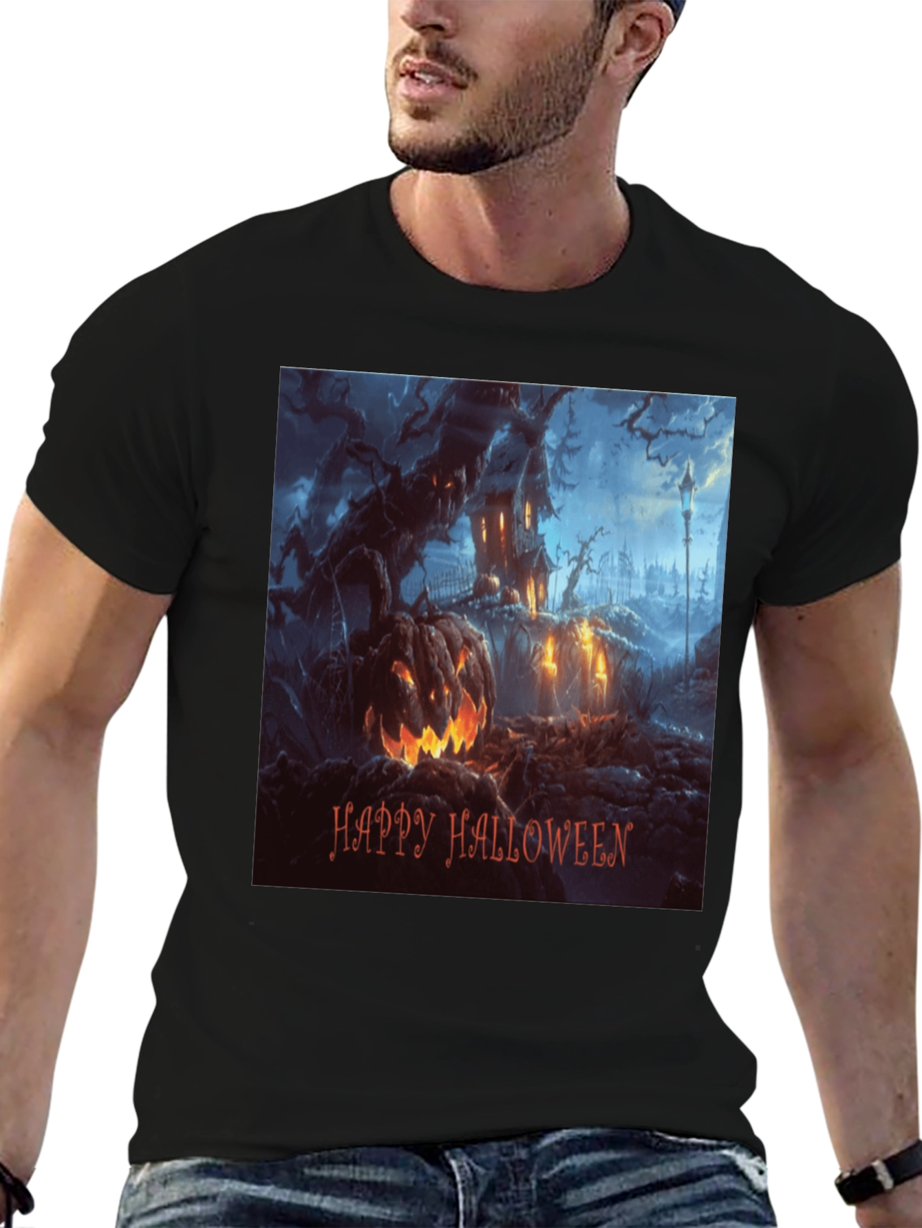 Happy Halloween T-Shirt Spooky Pumpkin Design