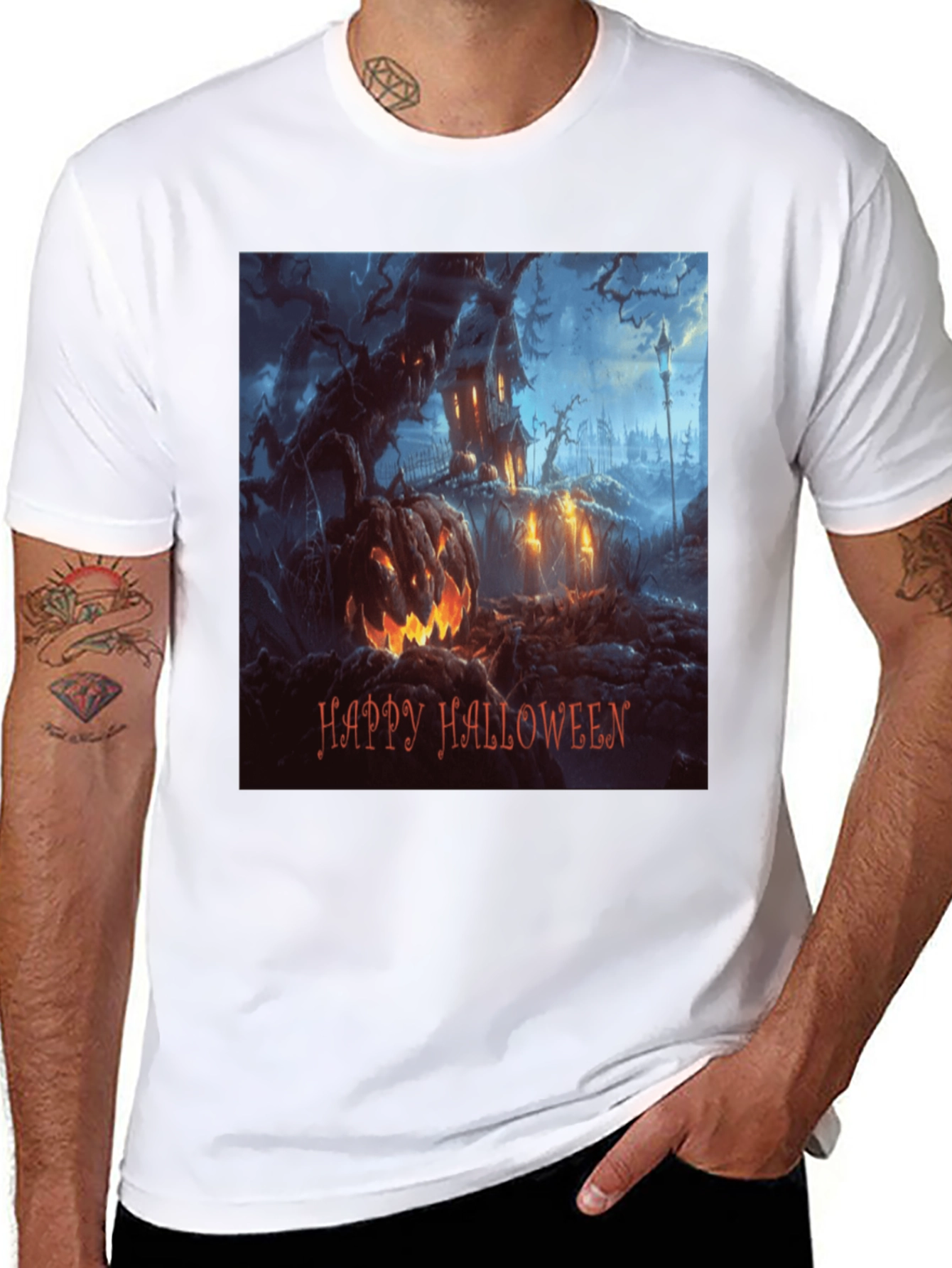 Happy Halloween T-Shirt Spooky Pumpkin Design