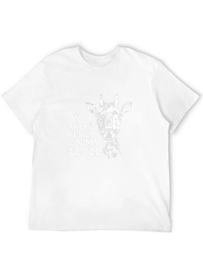 Giraffe Level Mens Black Graphic Tee