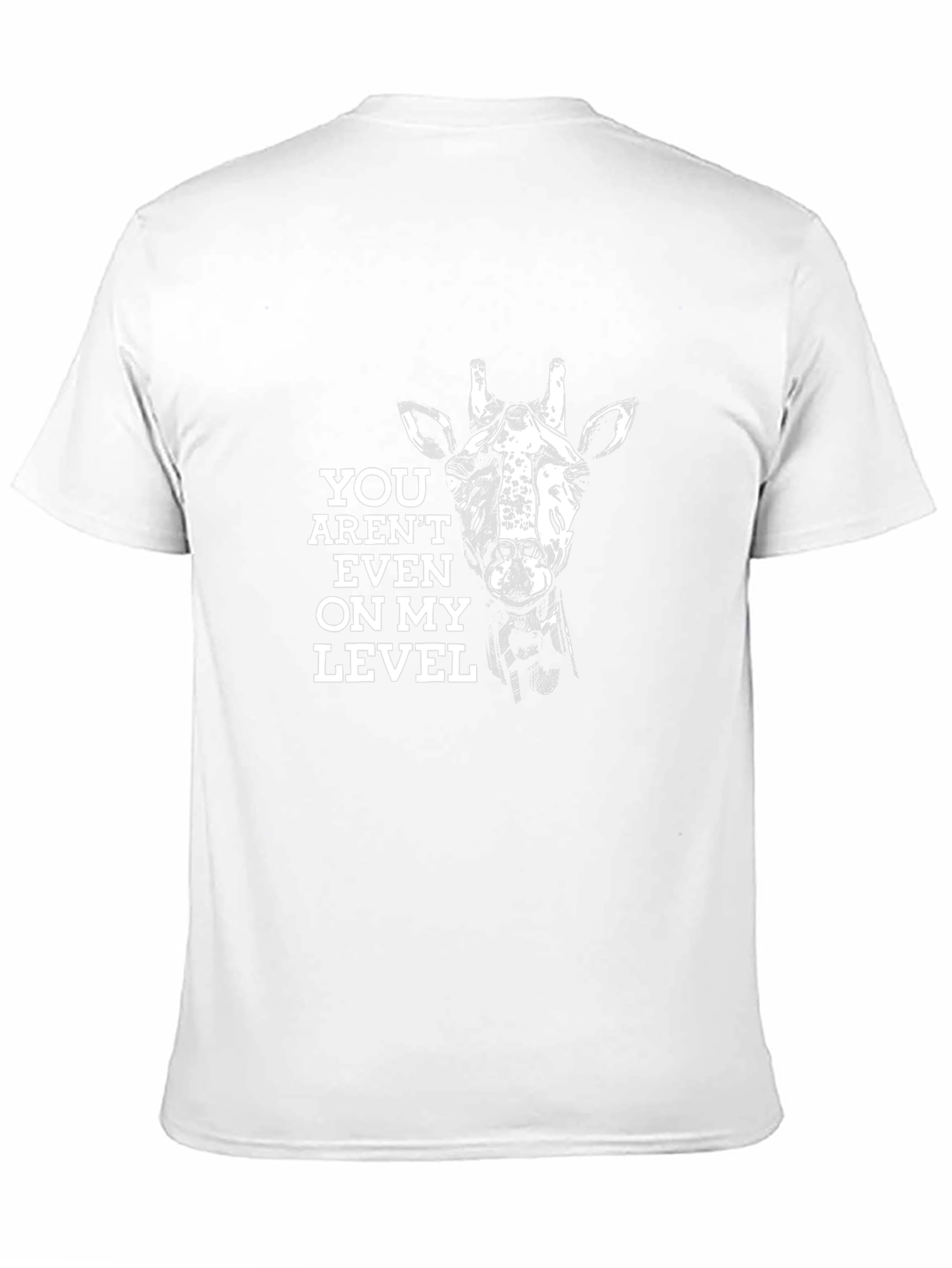 Giraffe Level Mens Black Graphic Tee