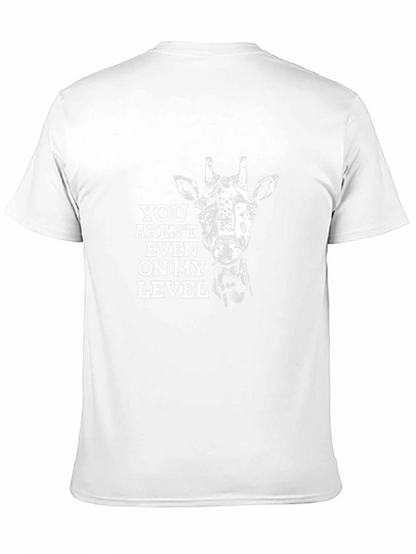 Giraffe Level Mens Black Graphic Tee
