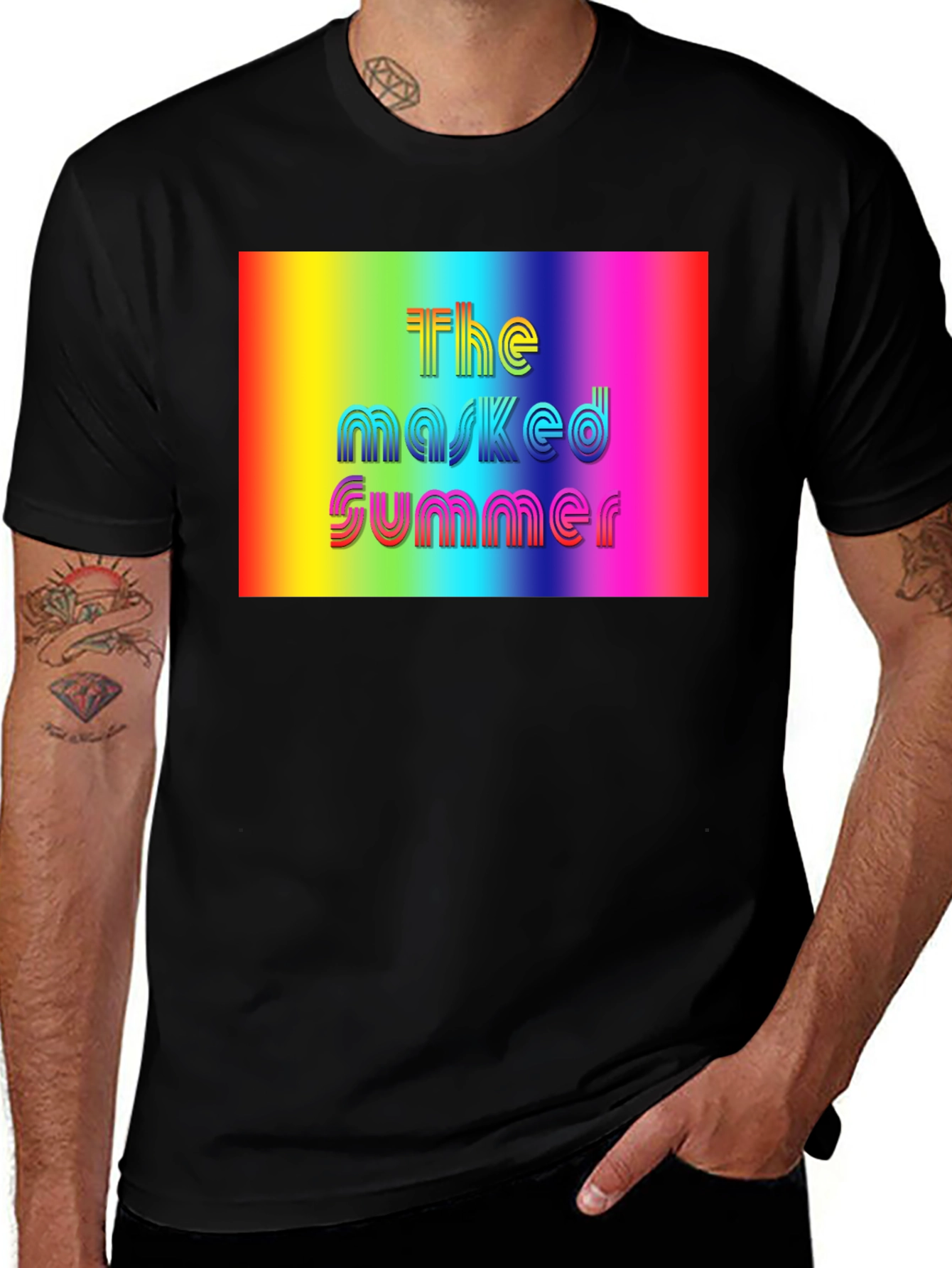 The Masked Summer Rainbow Graphic Tee