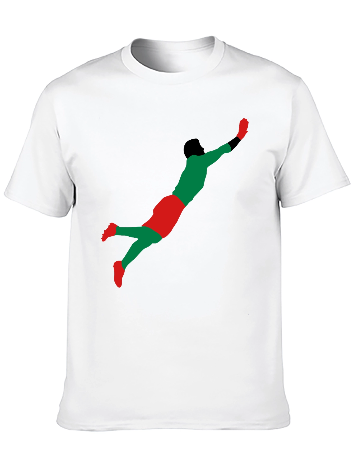 Goalkeeper Dive Graphic T-Shirt - Black