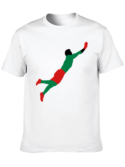 Goalkeeper Dive Graphic T-Shirt - Black