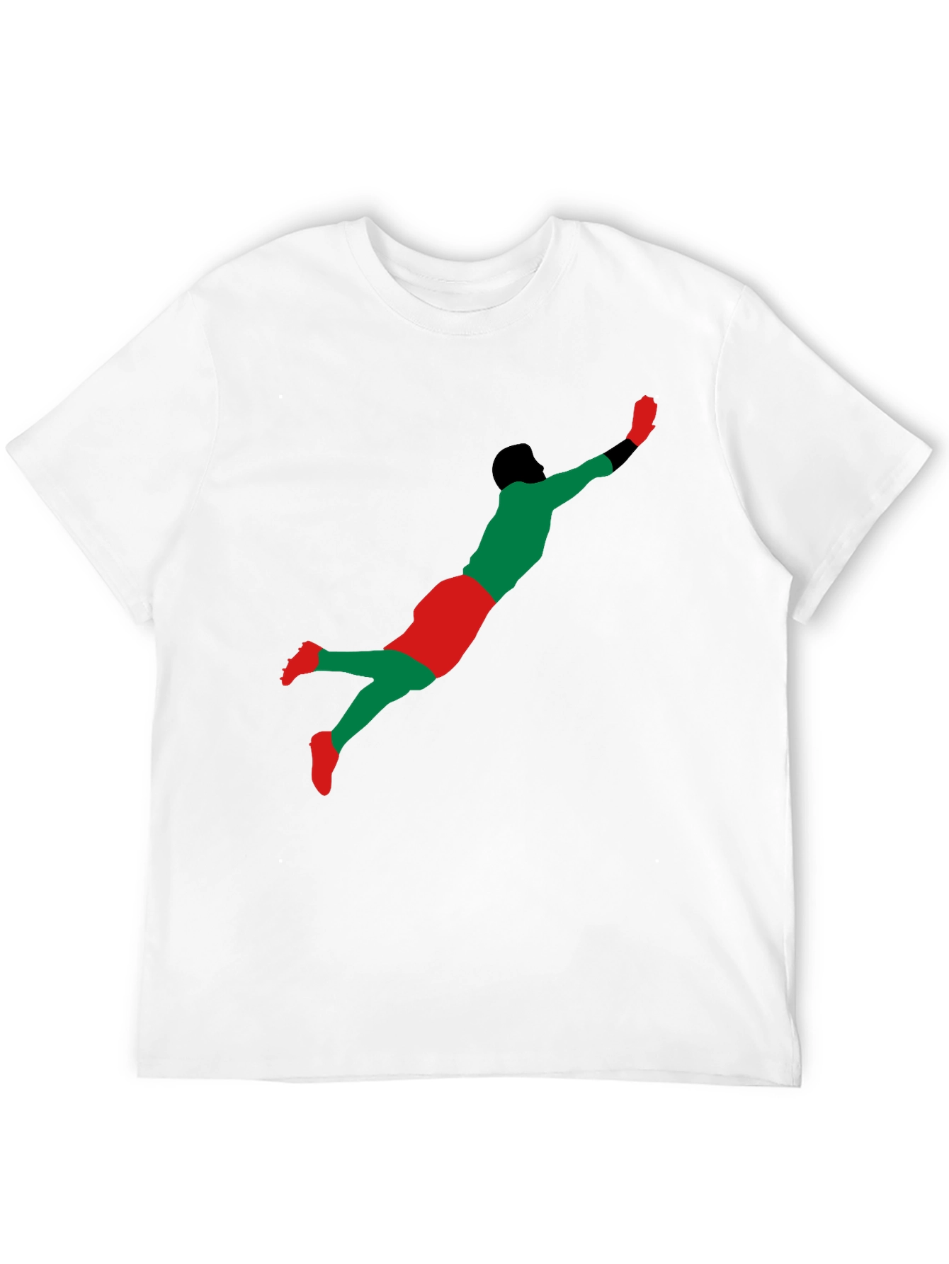 Goalkeeper Dive Graphic T-Shirt - Black