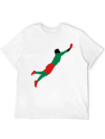 Goalkeeper Dive Graphic T-Shirt - Black
