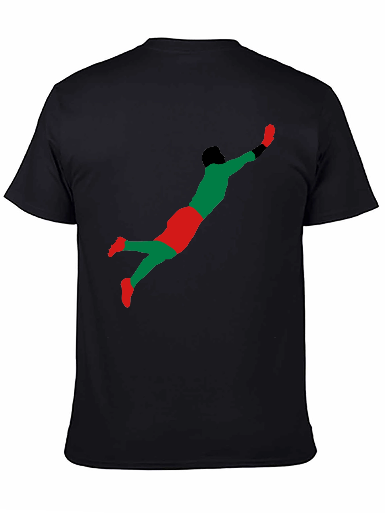 Goalkeeper Dive Graphic T-Shirt - Black