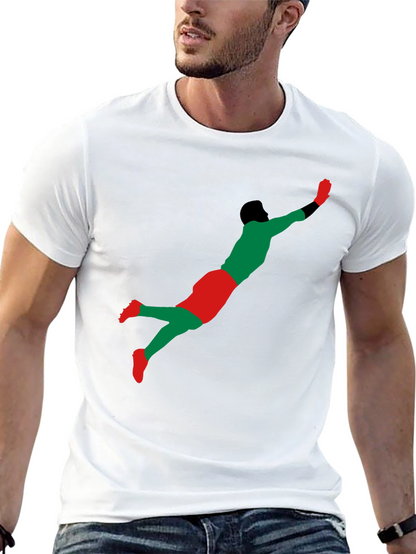 Goalkeeper Dive Graphic T-Shirt - Black