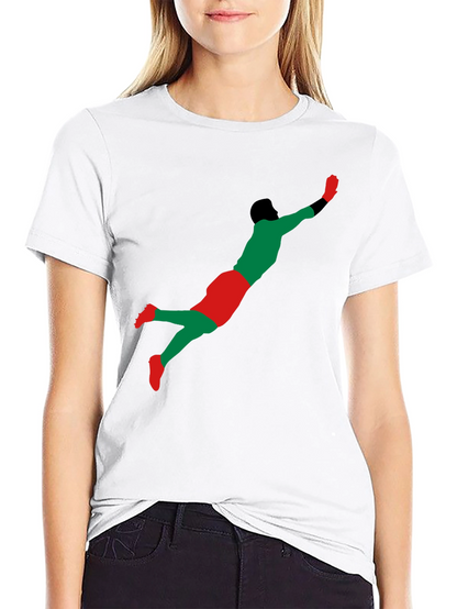 Goalkeeper Dive Graphic T-Shirt - Black