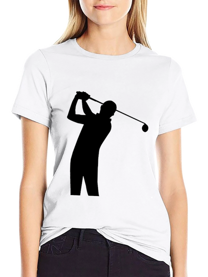 Golf Silhouette T-Shirt - Black Cotton Tee