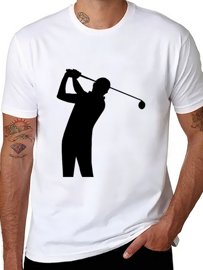 Golf Silhouette T-Shirt - Black Cotton Tee