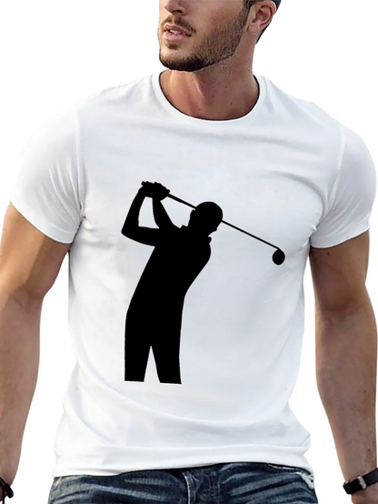 Golf Silhouette T-Shirt - Black Cotton Tee